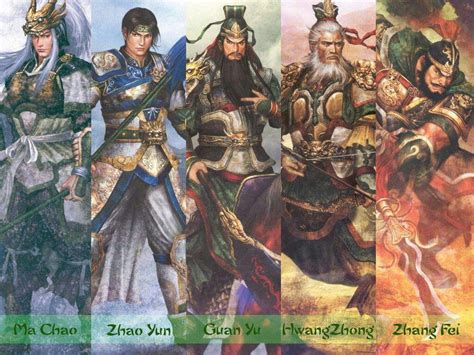 wei dynasty warriors|5 tiger generals of shu.